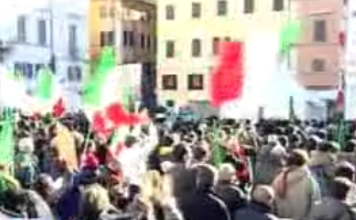 manifestazione, piazza Farnese, 28 gennaio